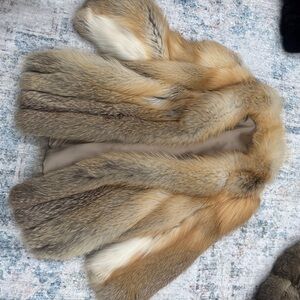 Luxurious Tan and Brown Fur Coat